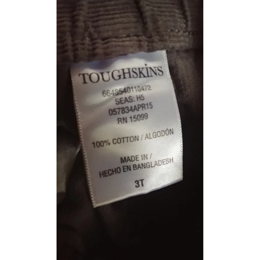 pants 3T Sears jeans boys or girls Tough Skins slate gray corduroy toddler